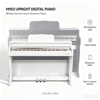 Source Factory High-End Customization Upright Electronic Piano 88 Hammer Keys Digital Piano With Triple Pedals