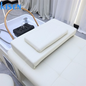 Table de massage et de soin capillaire japonaise Kisen blanche avec unité de shampoing en option pour salon – Ensemble complet - Product Image 5