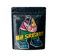 Sacs refermables personnalisés pour bonbons comestibles 3,5 g, emballages anti-odeur, sacs holographiques refermables en Mylar