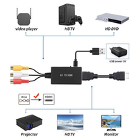 Convierte Señal AV Compuesta Analógica 3RCA a Digital 1080p HD, Ideal para Conectar NES/SNES a Monitores Modernos, RCA a HD