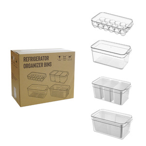 Wholesale Refrigerator Organizer Bins Stackable Egg Storage Bins Food Storage Containers