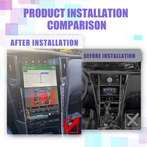 Autoradio 13,6 pouces pour INFINITI Q50 Q60 2015 2016 2017 2018 2019 2020, écran vertical, radio Android 9, démarrage rapide - Product Image 2