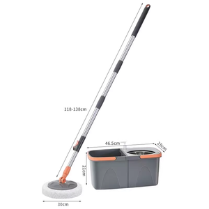 Serpillère Magique à Essorage Facile avec Tête Rotative à 360 Degrés et <span class=keywords><strong>Seau</strong></span> Autonettoyant avec Essoreuse – Ensemble Complet – Expédition Rapide - Product Image 6
