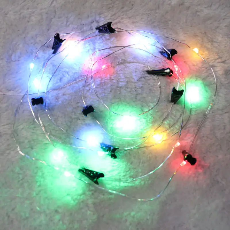 Christmas Lights Beard 18Led 9Clips With 2*CR2032 Batteries Power Supply Light Up Your Beard