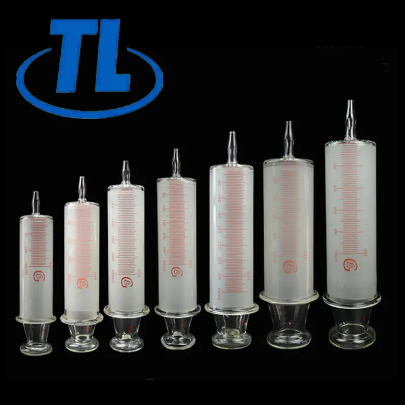 High Quality glass syringe 1ml 2ml 5ml 10ml 20 30 50ml 100ml tips needles glass syringe Veterinary Glass pharmaceutical Syringe