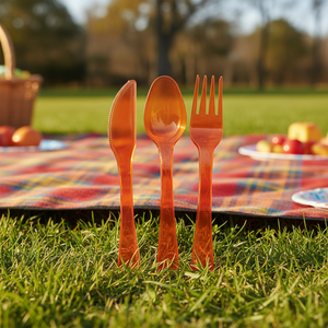 Non-Toxic <strong>Plastic</strong> <strong>Picnic</strong> Party Camping Tableware <strong>Set</strong> Disposable Dinnerware <strong>Set</strong> for Parties and Events - Product Image 4