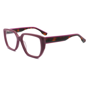 Montura de gafas cuadradas de acetato Conchen para mujer, diseño hexagonal de moda, lentes planas 1074 - Product Image 2