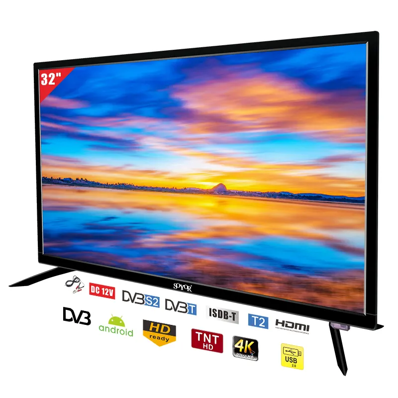 Good quality HD FHD 4K smart tv 32inch 43inch 55inch flat screen smart home television with Android 9.0/11 system