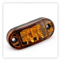 Feu de position latéral à 2 LED ambre, homologué DOT E-mark, pour bus, camion, remorque, étanche