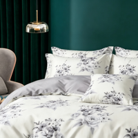 Parures de lit brodées en microfibre, taies d'oreiller, couvre-lits, ensembles de literie de luxe, draps de lit en tissu pour hôtel (stock restant)