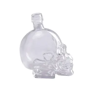 Single Wall Whiskey Glass Etched Skull Shape Glass For Alcoholic Cocktails Bourbon Vodka Wine Glasses 750ml 400ml