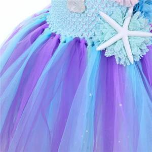 Robe de princesse pour filles HP 2024, tutu bleu lumineux en tulle, fête d'anniversaire, scène, costume pour bébé fille - Product Image 5