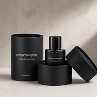 Boîte cylindrique pour parfum personnalisée OEM ODM, tube en carton rond, papier noir mat pour 50 ml 100 ml