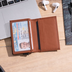 TILONSTAR TVC205 - Tarjetero Universal Delgado de Aluminio con Sistema Pop-up y Cartera de Cuero para Identificación - Product Image 5