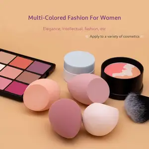 Multi-Colored Waterdrop Pu Latex Free Beauty Makeup Sponge Set For Women