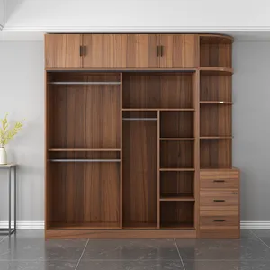 Hoek Garderobe Massief Hout Moderne Minimalistische Opbergkast Hoek Thuis Slaapkamer Grote Kledingkast