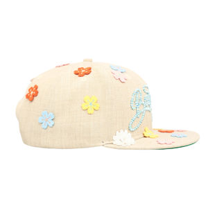 Gorra Snapback Tcap China con Apliques de Flores 3D y Visera Plana, Gorras Bordadas Personalizadas - Product Image 4