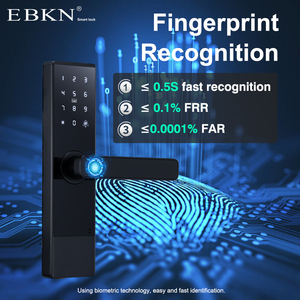 Ebkn giá thấp được công nghệ thông minh khóa cửa <span class=keywords><strong>2025</strong></span> sinh trắc học vân tay Mã khóa tuya ứng dụng bộ nhớ lưu trữ thẻ cho gỗ/Nhôm phía trước - Product Image 3