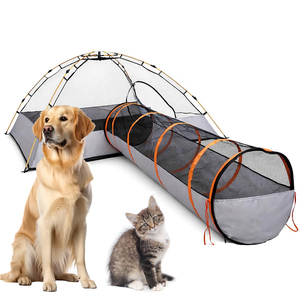 Foldable Pet <b>Playpen</b> with Tunnel Enclosure Tent for Cats Dogs <b>Rabbits</b> Indoor Outdoor Exercise Tent Breathable Pet <b>Playpen</b> Tunnel - Product Image 1