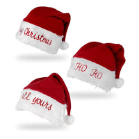 Gorro Navideño Personalizado con Nombre Bordado, Gorro de Santa Claus Único y Tejido a Mano