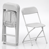 Chaise pliante en plastique couleur personnalisée sans accoudoirs, empilable, pour événements extérieurs, mariages, fêtes, hôtels, OEM