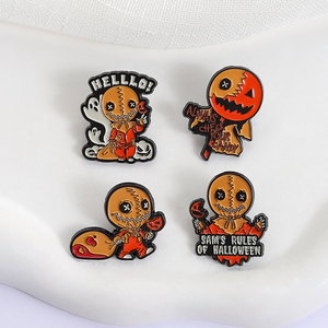 Phim Kinh Dị Trickr Điều Trị Men Pins <span class=keywords><strong>Sams</strong></span> Quy Tắc của Halloween Bí Ngô Lollipop Trâm Cài Ve Áo Huy Hiệu Đồ Trang Sức Quà Tặng Cho Bạn Bè - Product Image 3