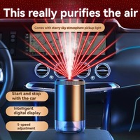 Rafraîchisseur d'air pour voiture intelligent Diffuseur d'arômes rechargeable 5 niveaux de diffuseur intelligent réglable Lumière de ramassage Ciel étoilé Sommet