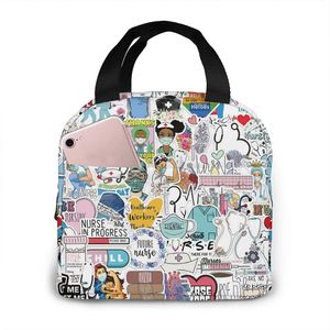 Doctors Nursing Nurse <b>Insulated</b> <b>Lunch</b> Bags Women Nurse Print Food Case Cooler Warm Bento <b>Box</b> for Kids Cute <b>Lunch</b> <b>Box</b> for School - Product Image 5