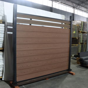 Bộ hàng rào composite WPC chất lượng cao, tấm hàng rào gỗ nhựa đồng đùn cho sân vườn, dễ lắp đặt, cột nhôm cho hồ ngựa - Product Image 3