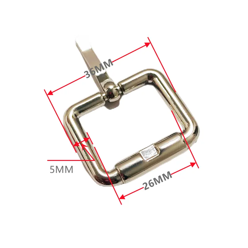 20mm Custom reversibili Pin cintura fibbia argento quadrato Clip Pin fibbia per la borsa