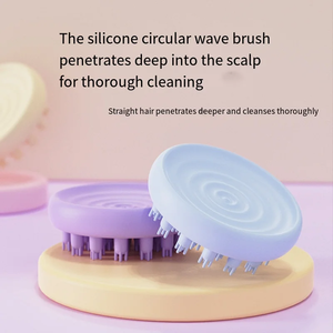 1 éponge de bain en paille de blé et silicone, masseur corporel exfoliant, brosse de nettoyage en profondeur entièrement naturelle - Product Image 2