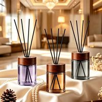 Diffuseur de parfum en verre cylindrique de grande capacité 150 ml, parfum longue durée, aromathérapie sans flamme, décoration personnalisable pour la maison