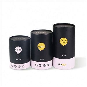 Custom Premium Quality and New Design Round Black Perfume Cylinder Gift Box and Electronic product packaging box