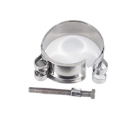 Collier de serrage pour tuyau à boulon en T robuste de 5 pouces en acier inoxydable 304 de style européen KQ Factory, collier de serrage hydraulique à boulon unique pour tuyau