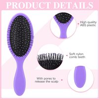 Brosse à cheveux en nylon antistatique, démêlante, à faible MOQ, pour coiffeur, massage, bouclage, personnalisable, anti-frisottis