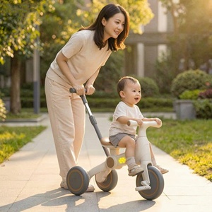 <span class=keywords><strong>Tricycle</strong></span> pliable 4 <span class=keywords><strong>en</strong></span> 1 pour enfants avec musique, lumière LED, roues <span class=keywords><strong>en</strong></span> mousse EVA silencieuses et amortissantes, poussette bébé, <span class=keywords><strong>draisienne</strong></span> - Product Image 3