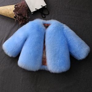 Veste pour enfants en fausse fourrure respirante anti-rides de style européen-américain pour l'automne et l'<span class=keywords><strong>hiver</strong></span>, à simple boutonnage pour filles - Product Image 6