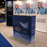 Comptoir de réception portable en aluminium pour salon professionnel, table d'exposition en tissu sans outil pour la promotion publicitaire d'événements