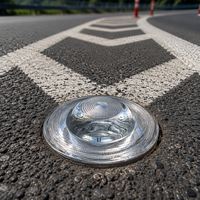 Borne de signalisation routière en verre certifiée ISO9001, réfléchissante à 360 degrés pour la sécurité routière sur autoroute et dans les tunnels
