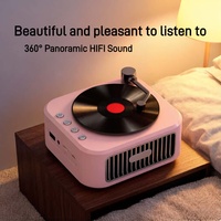 Potente Altavoz Portátil 5.3 con Diseño Retro de Tocadiscos, Sonido Estéreo de Alta Calidad, Karaoke, 10 Horas de Duración de Batería