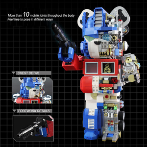 1807 Uds Figura de plástico juguete de acción bloques de montaje de construcción para niños partículas pequeñas juguetes <span class=keywords><strong>Robot</strong></span> Diy juegos de bloques de construcción - Product Image 3