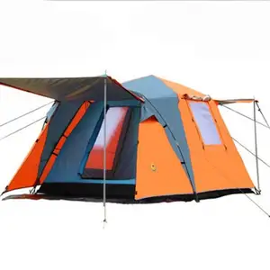 Tenda Camping Lipat Portabel Anti-Nyamuk Bahan Nilon Lapis Ganda OEM 4-5 Orang, Laris Manis dan Tahan Lama - Product Image 1