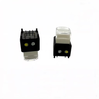 Interrupteur à bouton-poussoir électronique 1NO à tête carrée en acier inoxydable et plastique, éclairé par LED 12V, 12mm/15mm/17mm, marche/arrêt, à verrouillage