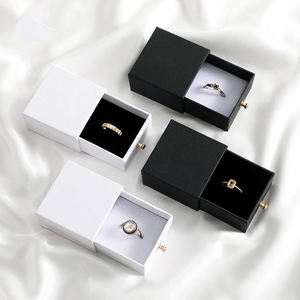 Cajas de Cartón Pequeñas Ecológicas con Logotipo Personalizado, Cajas de Regalo, Cajas de Joyería Vacías con Cajón, Cajas de Embalaje para Collares, Pendientes, Anillos - Product Image 3