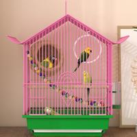 Cage à oiseaux moderne de luxe pour perroquets en fer et métal avec plateau en plastique respirant boîte d'emballage