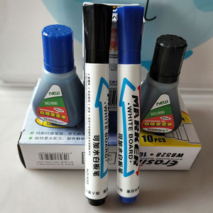 ปากกาไวท์บอร์ดยูโรวิว 10 ชิ้น หมึกน้ำแบบเติมได้ สำหรับเขียนไวท์บอร์ด - Product Image 1