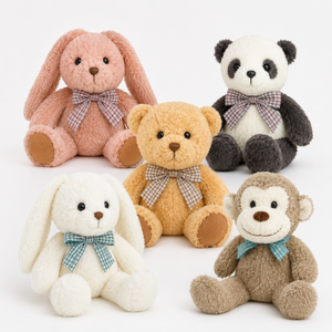 Collection de Peluches Animaux Mignons de Dessins Animés : Lapin, Ours, Chiot – Jouets en Peluche Doux à Câliner, Cadeau pour Enfants, Taille Personnalisée, Décoration de Chambre - Product Image 4