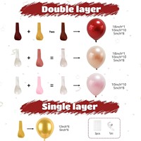 Kit d'arche de ballons doublement garnis personnalisé pour anniversaire, baby shower, fête prénuptiale, fête des mères, fiançailles, mariage, décoration de fête