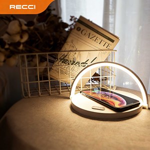 RECCI RLS-L07 Touch Control Ambient Light Wireless Charger with <b>Phone</b> <b>Stand</b> - Product Image 5