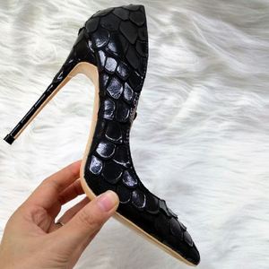 Venta al por Mayor, Nuevo Diseño, Tacones Altos de Mujer con Diseño 3D de Escamas de Serpiente, 12cm, 10cm, 8cm, Lujosos, Sexys, a la Moda, Ligeros, para Verano - Product Image 2